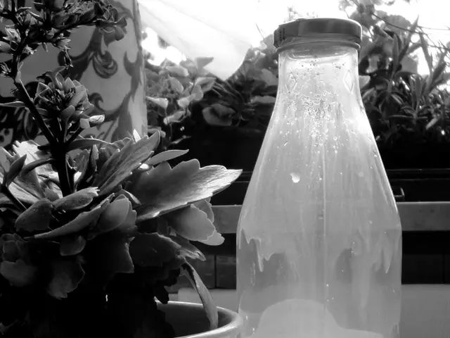 Observed an intriguing transformation upon spilling milk on the grids.