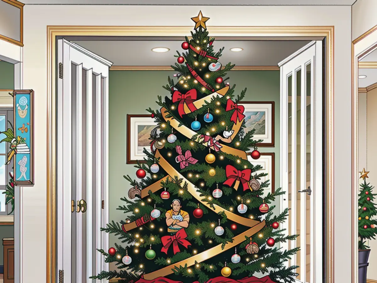 A beautifully adorned Christmas tree graces the lobby of The Gasparilla Inn & Club, located in Boca Grande, Florida. This Florida Inn has perfected the craft of an antique-style Christmas celebration.