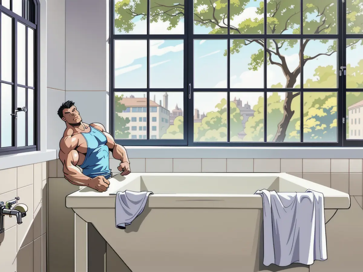Revamped restroom with a blue hue. Twenty-three top-notch and intelligent cleaning tricks of ours that shine