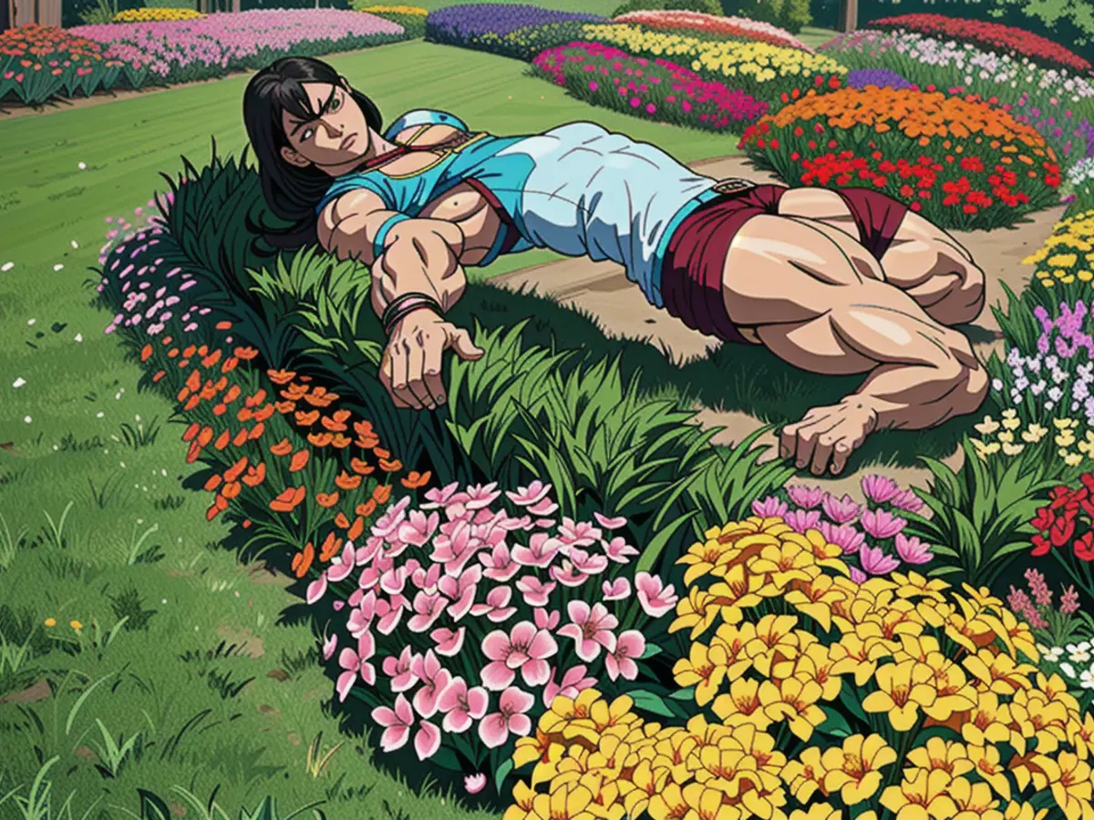 Spacious alfresco cooking area.